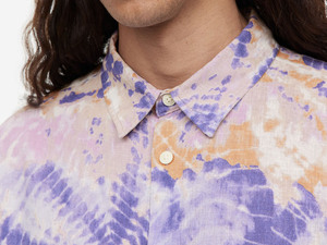 Nouvel article : Chemise décontractée pour homme à col montant, manches longues, boutonnée, motif sublimation 2026 - Product Image 3