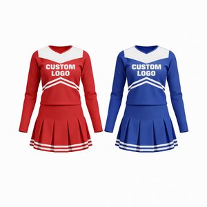 Service personnalisé, prix OEM, style moderne, tissu en spandex/polyester haute durabilité, uniformes de cheerleading imprimés pour femmes, confortables - Product Image 6