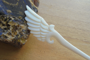 กิ๊บติดผมกระดูกสีขาวธรรมชาติ |   เครื่องประดับผมสไตล์วินเทจ - Product Image 6