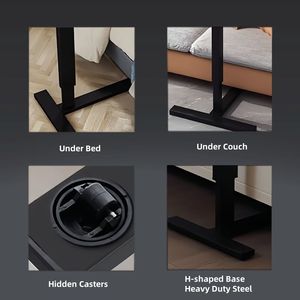 Mesa Plegable Ajustable en Altura para Cama, Soporte Móvil con Ruedas para Laptop, Bandeja Inclinable para Uso Hospitalario - Product Image 6