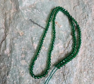 Perles de zircon cubique (CZ) vertes facettées de 2,50 mm, 14 pouces, pour bijoutiers et autres bijoux en diamant - Product Image 1