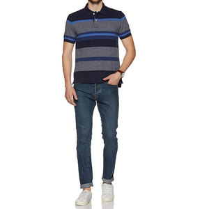 Polo ajustado para hombre, manga corta, transpirable, de secado rápido, 100% algodón, polos de alta calidad para hombre en venta - Product Image 3
