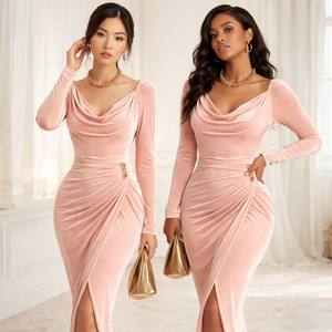 Vestido Midi Bodycon Elegante y Sencillo para Mujer, Sin Mangas, Color Sólido, Sexy, Ajustado, Antiarrugas, con Espalda Descubierta - Product Image 1