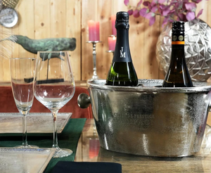 Hielera Portátil de Diseño Premium con Acabado Plateado Metálico, Ecológica, de 5L de Capacidad, con Asa, Accesorios para Bar, Enfriador de Vino - Product Image 5