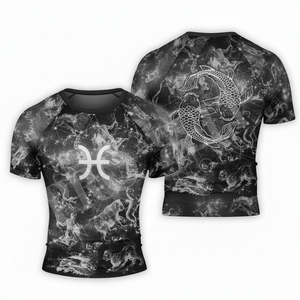 <b>UV</b> Protection Custom Printed Logo Design Compression Rash Guard Shirt Short Sleeve Sports Fitness Surfing <b>Swimwear</b> Custom Top - Product Image 5