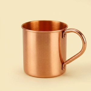 Attractive Pure Copper Moscow Mule <b>Mug</b> Smooth <b>Plain</b> Finish Copper Beer <b>Mug</b> Solid Cocktail Cup with Handle For Bar Restaurant - Product Image 1