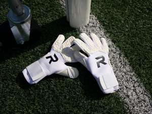 Gants de gardien de but professionnels, blancs, en latex, avec grip, respirants, protection des doigts, football, unisexe, entraînement en plein air, utilisation en match - Product Image 6