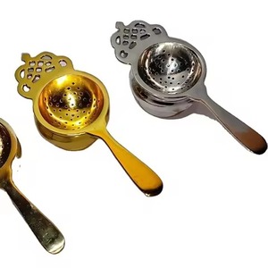 Golden Metal <b>Strainer</b> with Handle Fine Mesh <b>Colander</b> for Kitchen Use Amazingly Made By KHOOSI OVERSEAS - Product Image 2