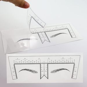25 autocollants jetables en plastique pour sourcils, règle adhésive pour la positionnement de la forme des sourcils, outil pour le microblading - Product Image 4