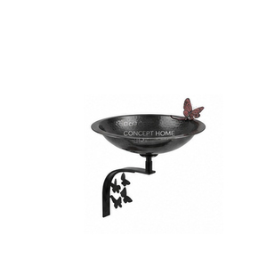 Baño para Pájaros de Cobre Hecho a Mano para Montar en la Pared con Adorno de Libélula, Decoración Tradicional para Jardín Exterior, Acabado Pulido - Product Image 5