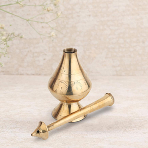 Pulvérisateur d'eau de rose Gulab Pash en laiton, récipient décoratif traditionnel en laiton pour la décoration intérieure et la vente en gros - Product Image 5