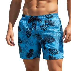 <b>Men</b> Brazilian Lobster Print 1 Piece Swim Trunks Quick Dry Beach Shorts Lightweight Bathing Suit with Pockets Drawstring Swimwear - Product Image 4