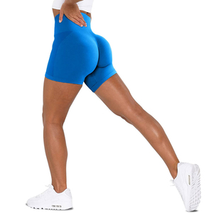 Shorts Deportivos de Mujer con Cintura Alta y Diseño Acanalado sin Costuras, Shorts de Gimnasio con Cintura Cruzada en V, Shorts Sexys para Fitness y Ciclismo - Product Image 2