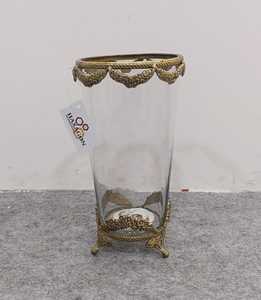 Glass and Brass <b>vase</b> Best New Look Design for Home, Hotel and Restaurant and Customized Size and Design. - Product Image 6