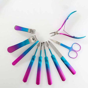 Kit de manucure et pédicure professionnel classique en acier inoxydable, ensemble de soins des ongles, coupe-ongles, outils pour cuticules, étui de voyage à ressort unique - Product Image 5