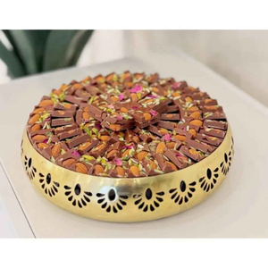 Classic Metal <b>Chocolate</b> & Sweet Bowl Silver And Gold Color Fruit & creamy <b>chocolate</b> bowl For Party Gifting Use - Product Image 4