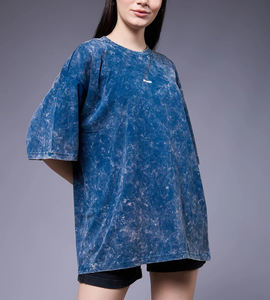 Camiseta de Mujer de Gran Tamaño, Estilo Casual, Vintage, Retro, Lavado Ácido, 240 GSM, 100% Algodón, Hombros Caídos, Calidad Premium, Fabricada por OEM - Product Image 6