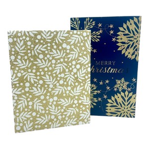 Set of 2 Custom-Size Reusable <b>Paper</b> Gift Boxes 4 Corner Foldable Design with Bottom Lid Christmas Celebration Recycled Materials - Product Image 2