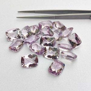 6x8mm-10x14mm Natural Brazil Pink Amethyst Gemstone Faceted <b>Cushion</b> Checker Cut Semi Precious Stones At Wholesale Market Price - Product Image 2