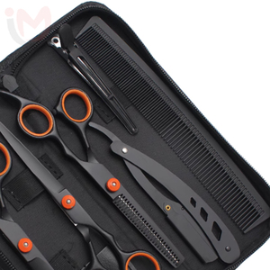 ชุดกรรไกรตัดผมสำหรับใช้ในบ้าน ขนาด 6 นิ้ว ผลิตจากสแตนเลสอย่างดี ชุดกรรไกรตัดผมสำหรับช่างตัดผม 7 ชิ้น - Product Image 2