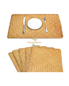 Super Quality Style Rectangular Woven Bamboo Eco-Friendly Reversible <b>Placemats</b> Farmhouse Rustic Coasters Wipeable Table Pads - Product Image 3
