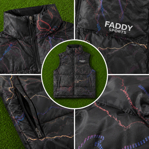 เสื้อกั๊กพัฟเฟอร์บุขนเป็ดสำหรับผู้ชาย 700 Fill Power กันลม ไม่มีแขนเสื้อ อุ่นสบาย บุผ้านวม  ลายพิมพ์แผนที่ สไตล์สตรีทแวร์ - Product Image 6