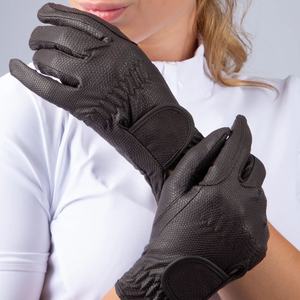 Gants équestres en cuir léger et respirant de marque privée avec logo personnalisé pour hommes et femmes pour l'équitation d'hiver - Product Image 1