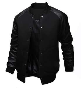 Colección de Chaquetas Varsity de Moda Masculina 2024: Manténgase Abrigado con Estilo con Cuello Alto - Product Image 4