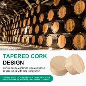Bouchon conique en bois de peuplier pour fût de vin bourbon, idéal pour les brasseurs et distillateurs (5 pièces) - Product Image 5