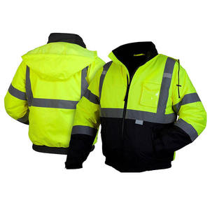 High Quality Men's Work Wear Safety Hi Vis Work-wear Reflective Jacket Hi Vis Winter Wholesale Safety Working Jacket - Product Image 3