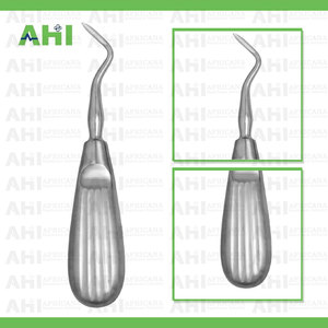 Élévateur dentaire torsadé en acier inoxydable certifié CE Classe I, instrument dentaire manuel de haute qualité AHI-6102R, argent, ergonomique - Product Image 5