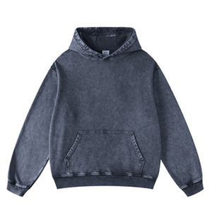 Nouveauté : Sweat-shirts à capuche en coton délavé à l'acide, impression de logo personnalisée, vintage, haute qualité, surdimensionnés, anti-rétrécissement, streetwear pour hommes - Product Image 3