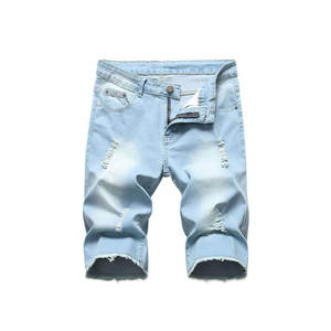 Custom Summer Streetwear Vintage <b>Short</b> Half Pants Loose Work <b>Shorts</b> Fashion <b>Men's</b> Baggy Denim <b>Jean</b> <b>Shorts</b> <b>Men</b> - Product Image 1
