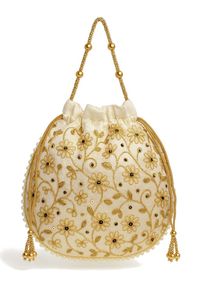 Bolso Potli con Cordón y Bordado de Cuentas, para Fiestas, Bodas, Joyería y Cosméticos - Product Image 2