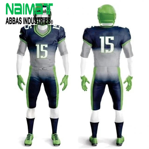 "Full Sublimated American Football Uniform Set Custom Gradient Team Jersey and <b>Padded</b> <b>Pants</b> Men Youth Training" - Product Image 1