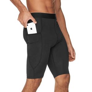 Fitness Shorts Elastic Waist Compression Tight Shorts Sports <b>Trousers</b> Gym Tight Compression Shorts Side Pocket - Product Image 5