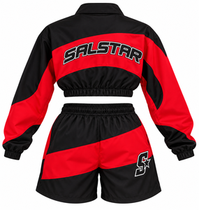 <b>Women</b>’s Custom <b>Tracksuit</b> Set 2 Piece Crop Jacket & Shorts Wholesale Athletic Sportswear Training Jogger Set Manufacturer - Product Image 2