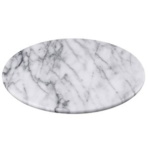 Tabla de Quesos Redonda de Mármol Blanco con Asa y Cuchillo, Plato para Servir, Tabla de Charcutería, Tabla de Cortar para Cocina - Product Image 2