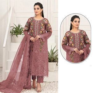 Conjunto de Traje Pakistaní Bordado con Tela Suave y Elegante Dupatta para Ocasiones Especiales, Compre Directamente del Proveedor - Product Image 1