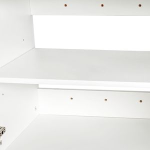 Armadietto da Parete Bianco 30 cm (L) x 80 cm (P) x 76 cm (A) Soluzione di Stoccaggio Impilabile per Cucina - Product Image 6