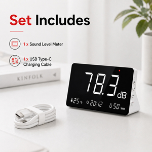 Professional Digital Sound Level Meter with USB Data Logging with Temperature & Humidity Display Factory Calibrated A-Weighting - Product Image 2