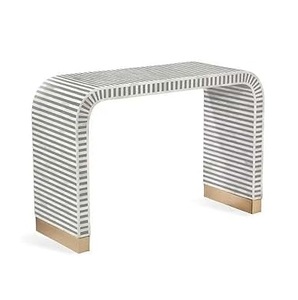 Tabouret en os incrusté de qualité supérieure pour un mobilier de salon élégant et personnalisé, fabriqué en Inde à prix avantageux, 100% os naturel incrusté. - Product Image 3