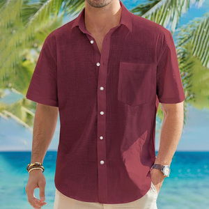 Chemises Homme Croisées à Boutons, Impression par Transfert Thermique, Respirantes, Infroissables, Séchage Rapide, Uniformes Décontractés d'Entreprise, OEM - Product Image 4