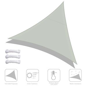 ผ้าบังแดดทรงสามเหลี่ยมสีเทา ขนาด 5x5x5 เมตร ทนทาน ป้องกันจานชามกลางแจ้ง - Product Image 2
