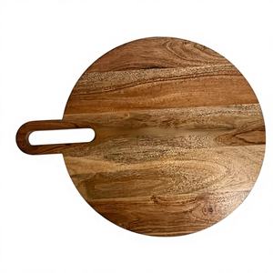 Tabla de Cortar de Madera de Acacia Premium con Acabado Natural, Tabla de Cortar de Madera Resistente para Carne, Pan y Verduras - Product Image 1