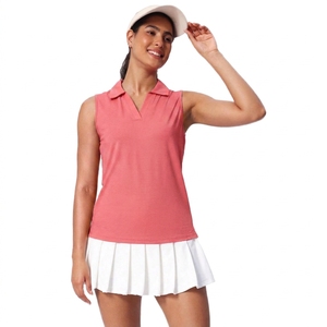 Women's Lightweight Sleeveless Seamless Golf Shirts UPF 50+ Quick-Dry Tennis Polo <b>Athletic</b> Tank Tops for Sports Polyester - Product Image 6