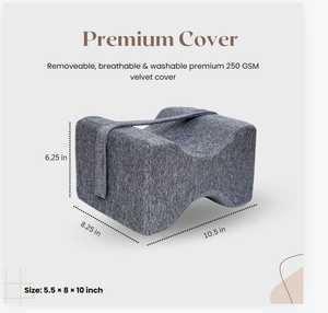 ARAAMI SF-27 Memory Foam Knee <b>Pillow</b> for Side Sleepers Spine Alignment & <b>Pregnancy</b> Support Washable Anti-Static Body Cushion - Product Image 5