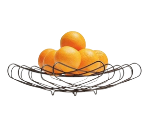 Best Design Handmade Fruit <b>Storage</b> <b>Basket</b> Black Finished Iron Metal Fruit <b>Basket</b> Kitchenware Fruit <b>Storage</b> <b>Wired</b> <b>Basket</b> - Product Image 1