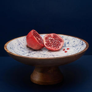 Frutero de madera hecho a mano, diseño minimalista para frutas y aperitivos, artesanía en madera sin recubrimiento. - Product Image 4