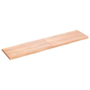 Table à manger élégante en bois de chêne massif brun clair, grande table pliable - Product Image 2